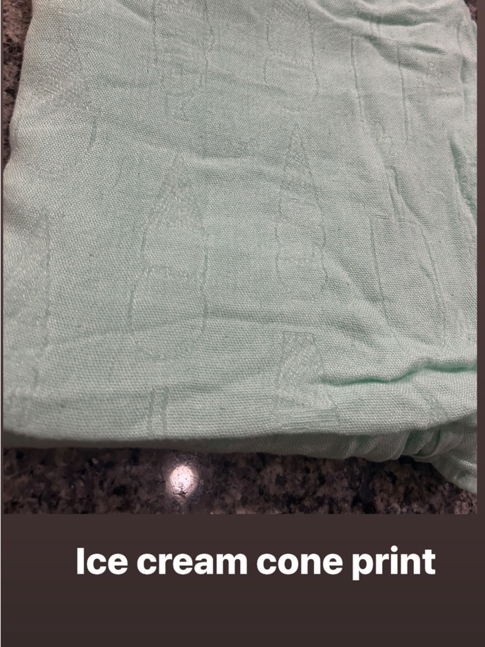 Tula baby Mint Green Ice Cream Cone Print blanket